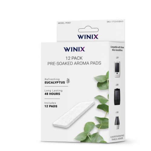 Eucalyptus 12 pack pre-soaked aroma pad retail packaging